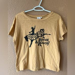 EUC White Crow Tee Large